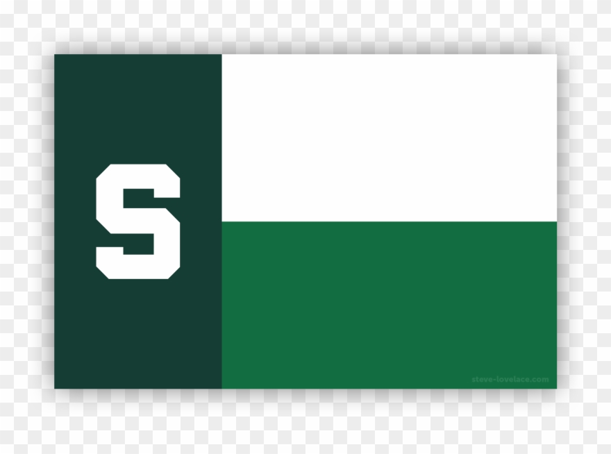 Msu Spartan Texas Flag - Parallel Clipart
