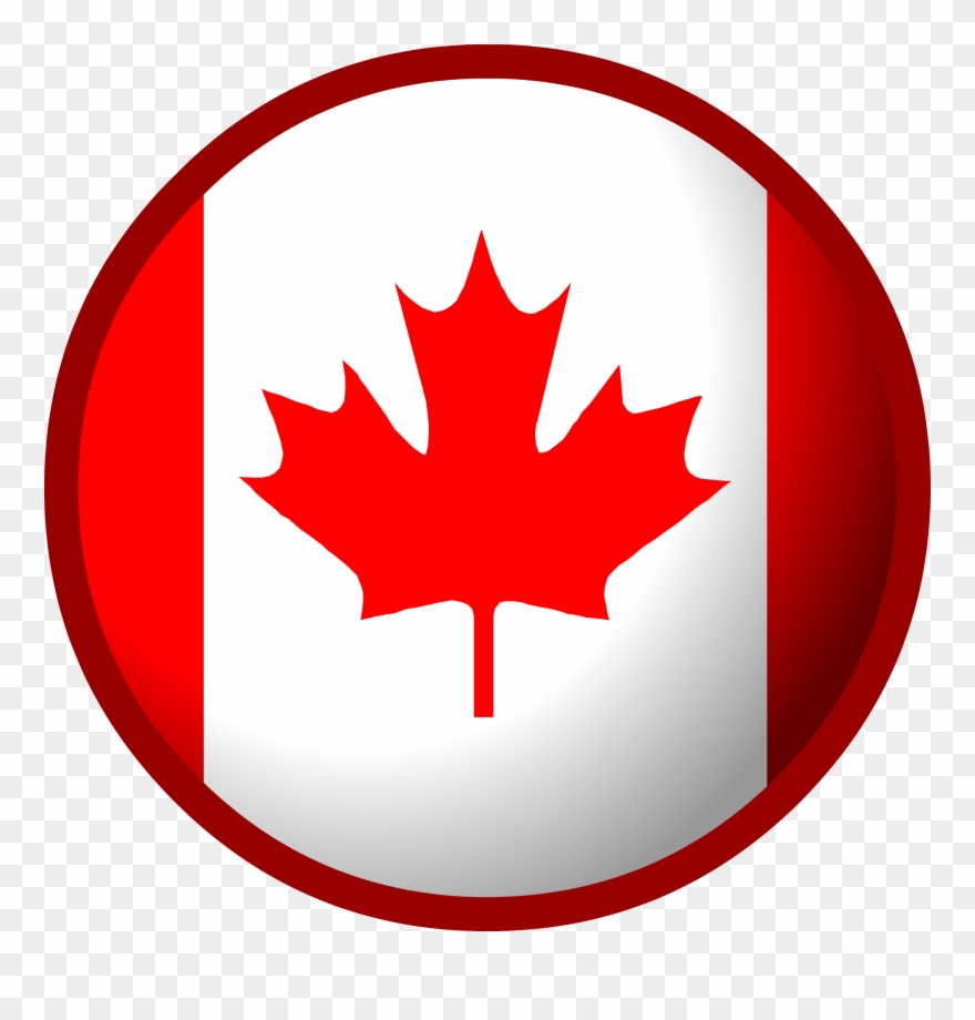 French Canadian Flag - Canada Flag Circle Png Clipart