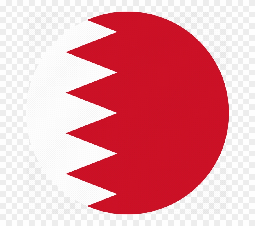 Bahrain Flag Png - Bahrain Circle Flag Png Clipart