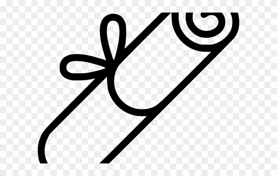 Wiccan Clipart Scrollwork - Graduation Scroll Clipart Png Transparent Png