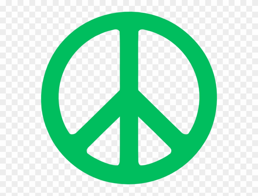 This Free Clip Arts Design Of Turq Green Peace Sign - Peace Sign Clipart - Png Download