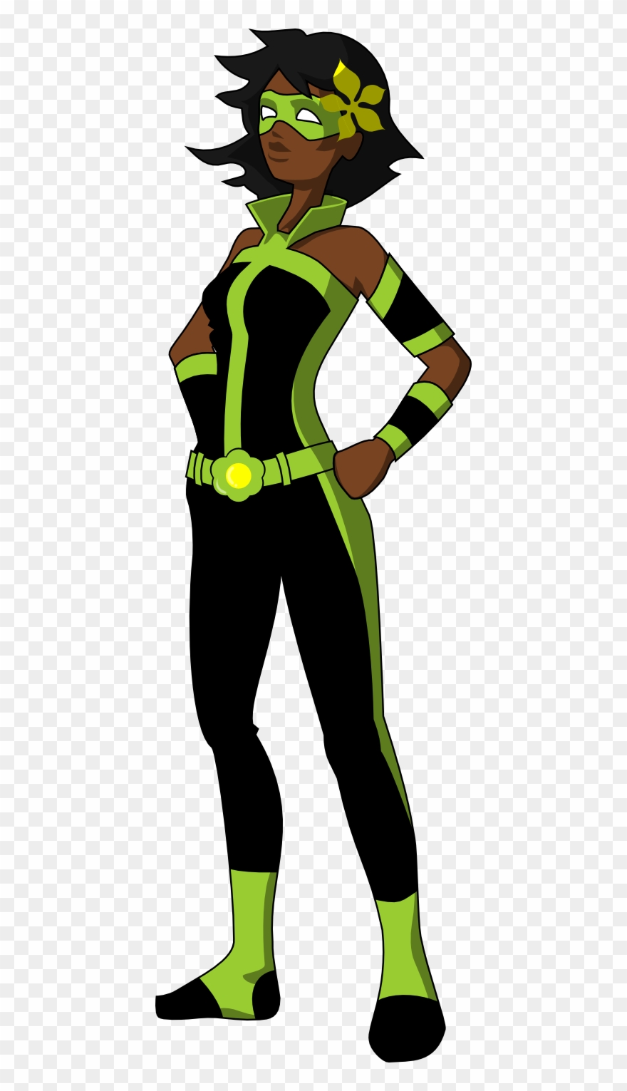 Superhero Heroine Dark Magenta Greenery Flower Shrub - Superhero Clipart