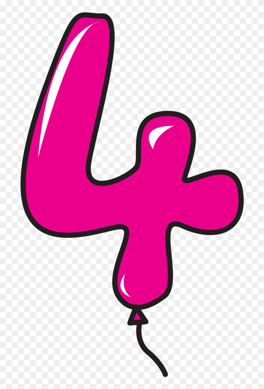 Balloon Clip Art Transprent Png Free Download Ⓒ - Number 4 Balloon Png Transparent Png
