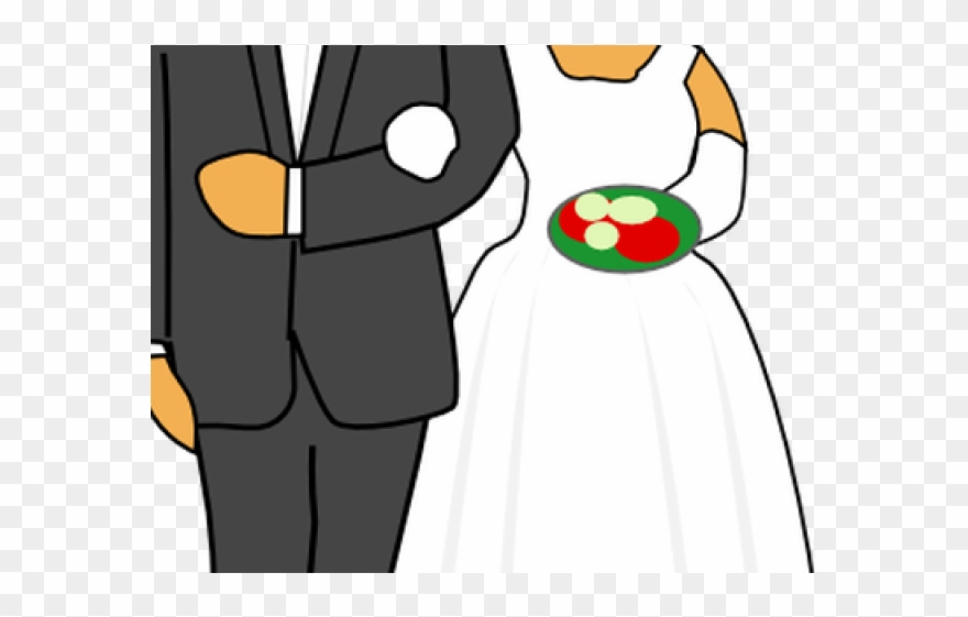 Hindu Clipart Couple - Groom And Bride Cartoon - Png Download
