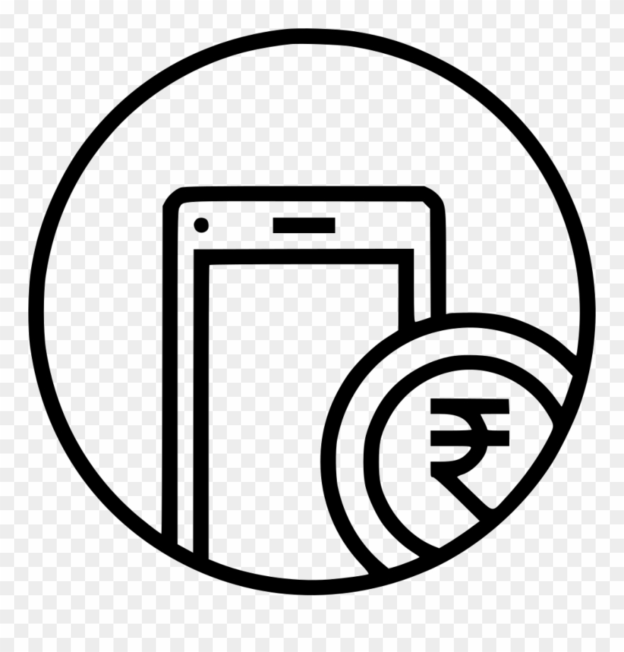 Mobile Money Currency Coin Indian Rupee Payment Svg - Rupee In Mobile Png Clipart