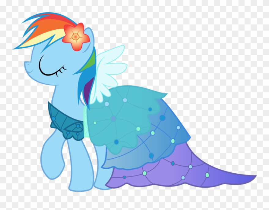 Rainbow Clipart Wolf - Rainbow Dash Princess Dress - Png Download
