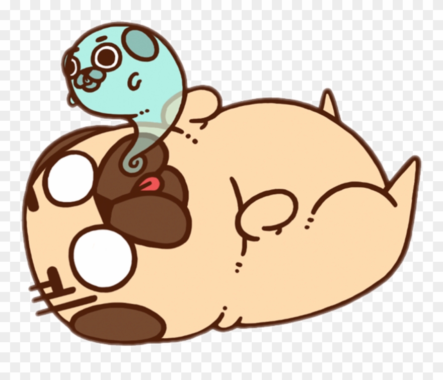 #pug #puglie #puglife #dead #fantasma - Chibi Kawaii Pug Clipart