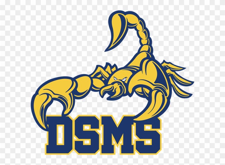 Rendering Of Scorpion Mascot And School Name Clipart