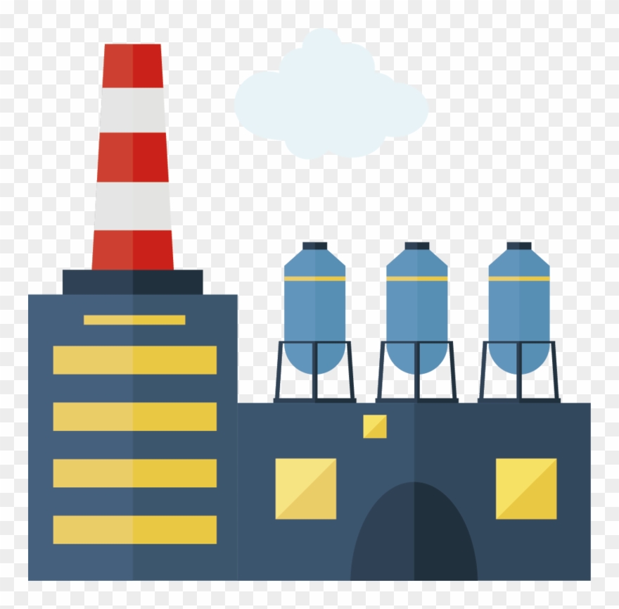 Factory Creative Vector Design Chimney Icon - Factory Vector Png Clipart