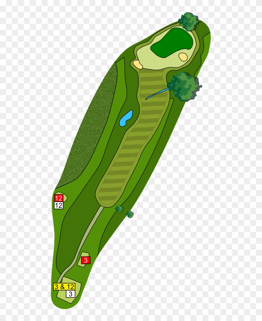 Golf Hole Diagram - Illustration Clipart