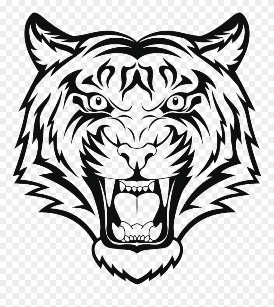 Crack U0026 39 S En Dise U00f1o Tigre Tribal - Tiger Face Drawing Clipart