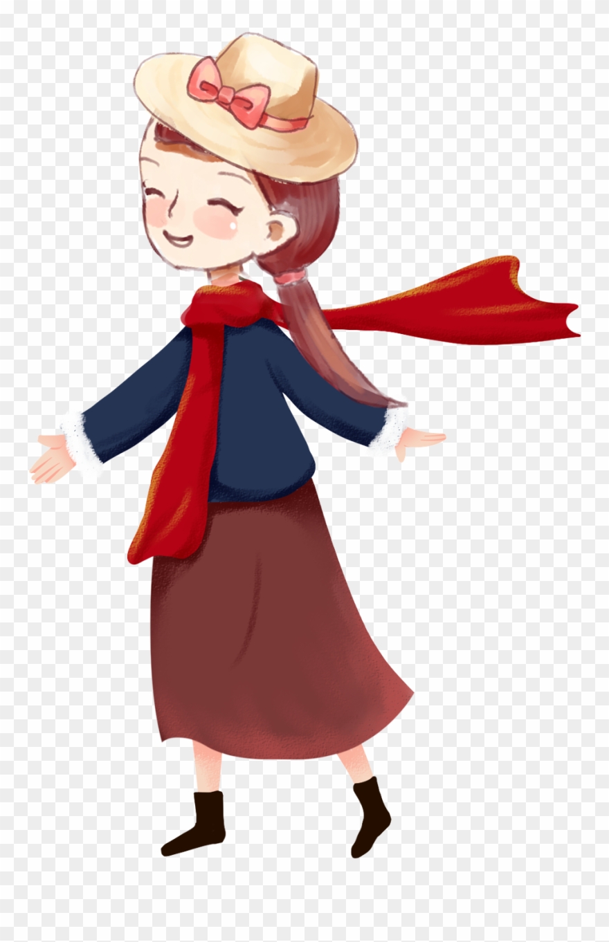 Hiver Mode Fille Caractère Png Et Psd - Illustration Clipart