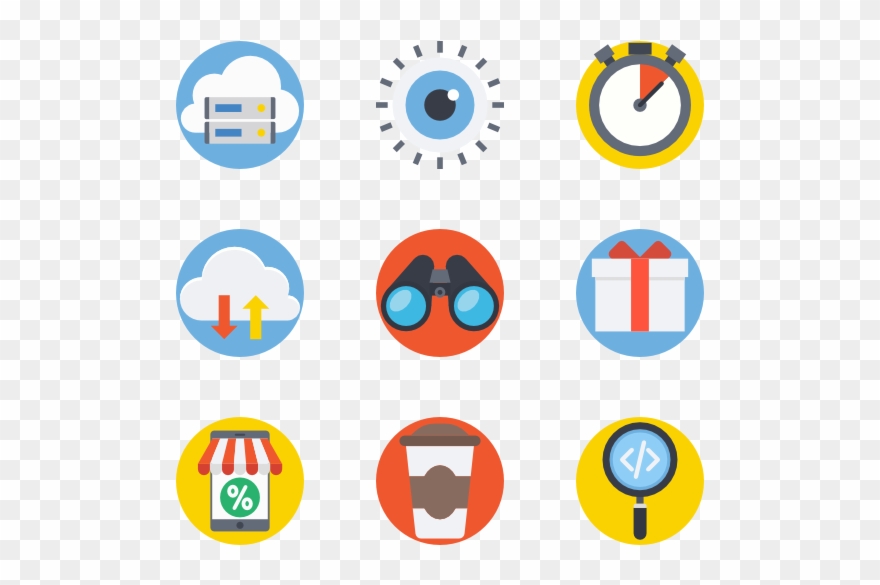 Seo And Web - Flat Icon Free Clipart