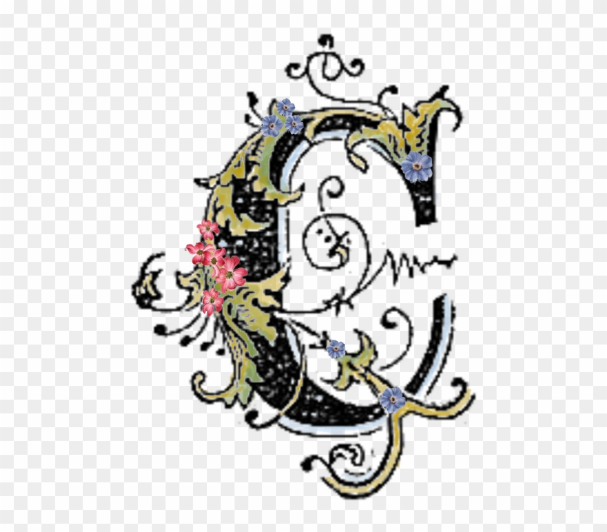Letter C Png Le - Old English Decorative Letters Clipart