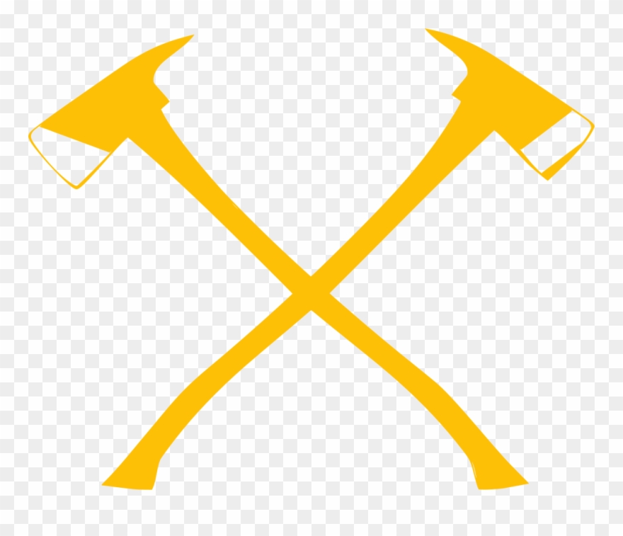 Download Png - Dibujo De Hachas De Bombero Clipart