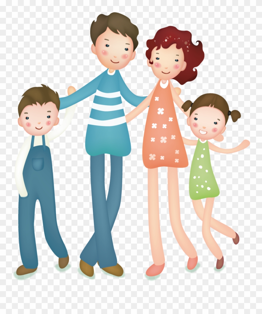 Cartoon Child Illustration Happy Transprent Png Free - Счастливая Семья Png Рисунок Clipart