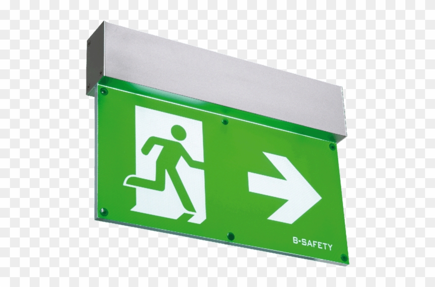 Emergency Exit Luminaire In Modern Design - Emergency Exit Sign Clipart