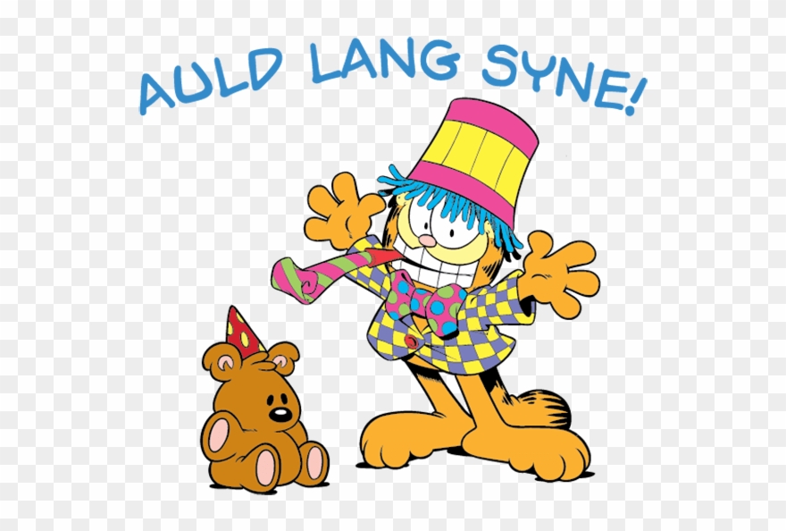 Auld Lang Syne - Garfield Talk To The Paw Clipart