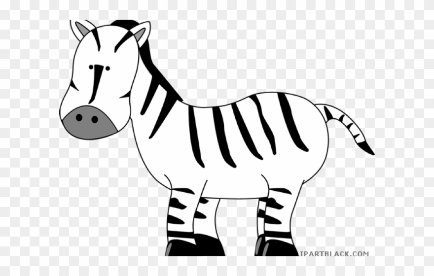 Zebra Clipart File - Zebra Clipart Black And White - Png Download