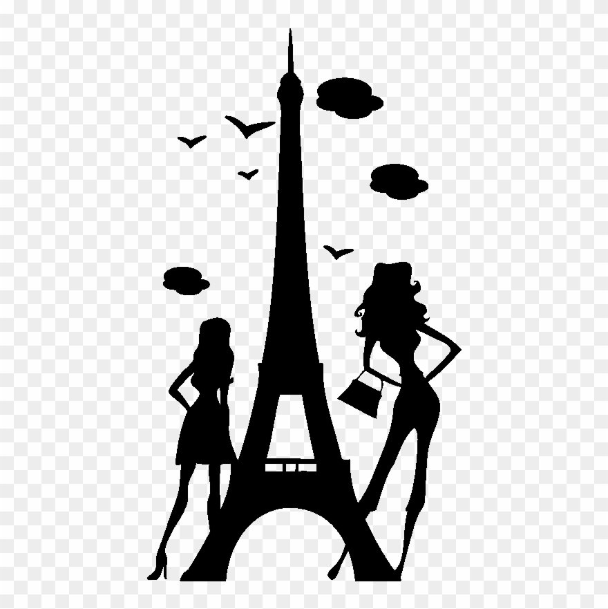 Sticker Paris Capitale De La Mode Ambiance Sticker - Silhouette Clipart