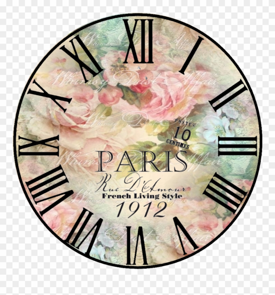 Free Vintage Clock - Laminas De Transferencia Para Reloj Clipart
