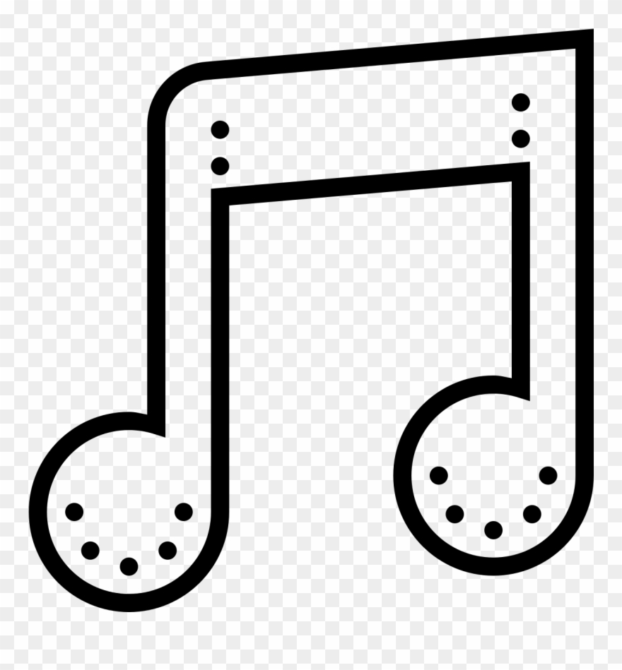 Musik Icon - Line Art Clipart
