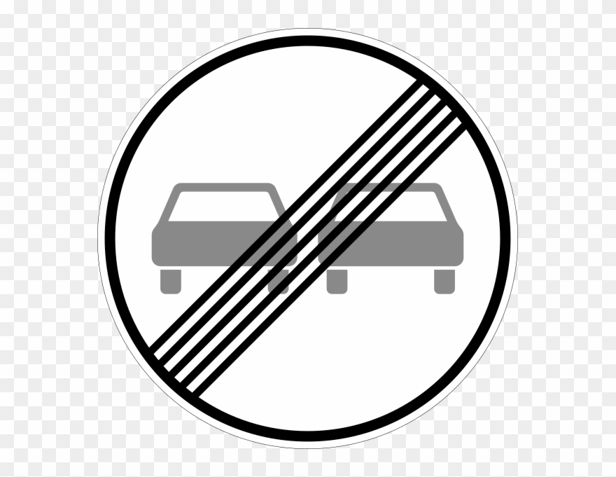 Ende Des Überholverbotes Für Kraftfahrzeuge Aller Art, - German Traffic Signs End Of No Passing Clipart