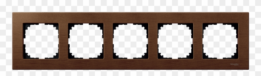 Mtn4055 3472 Wood Frame, 5 Gang, Cherry Wood, M Elegance - Merten Clipart