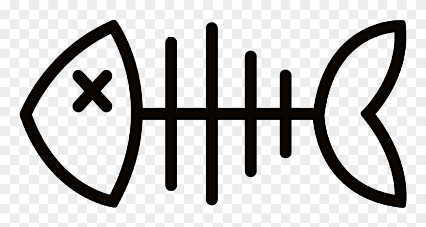 Dibujo Esqueleto De Pez Clipart