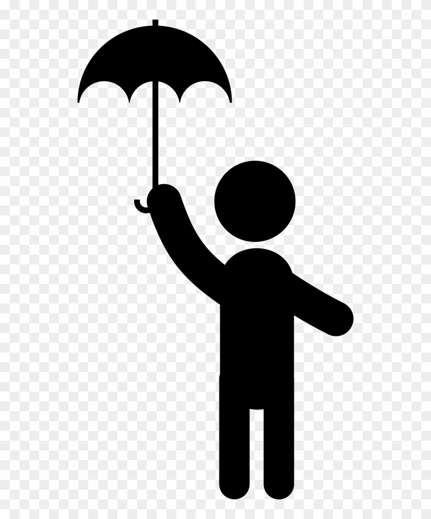 Child With Umbrella Comments Clipart