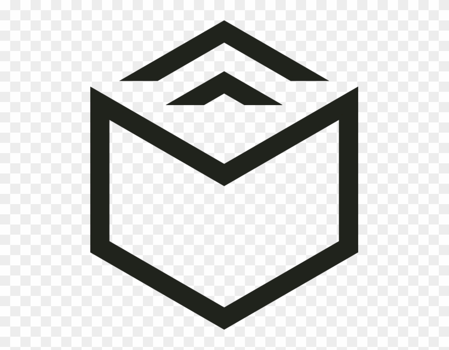 Black Cube Box Logo Clipart