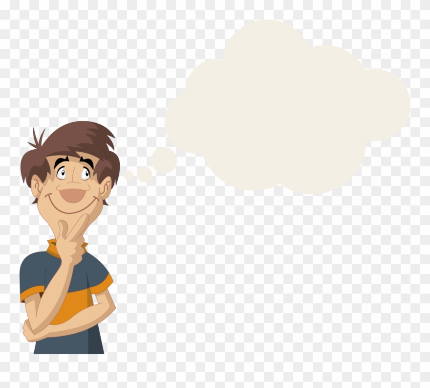 Large Size Of Cartoon Characters With Curly Hair As - Boy Thinking Cartoon Png Transparent Clipart