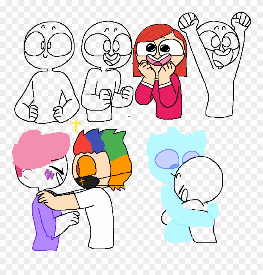 I Drew The Girl With Red Hair - Drawing Clipart