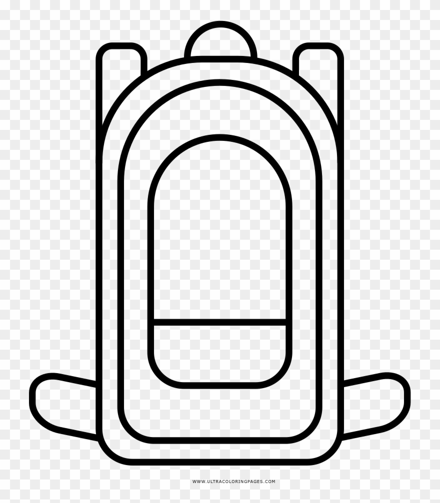 Backpack Coloring Page Clipart