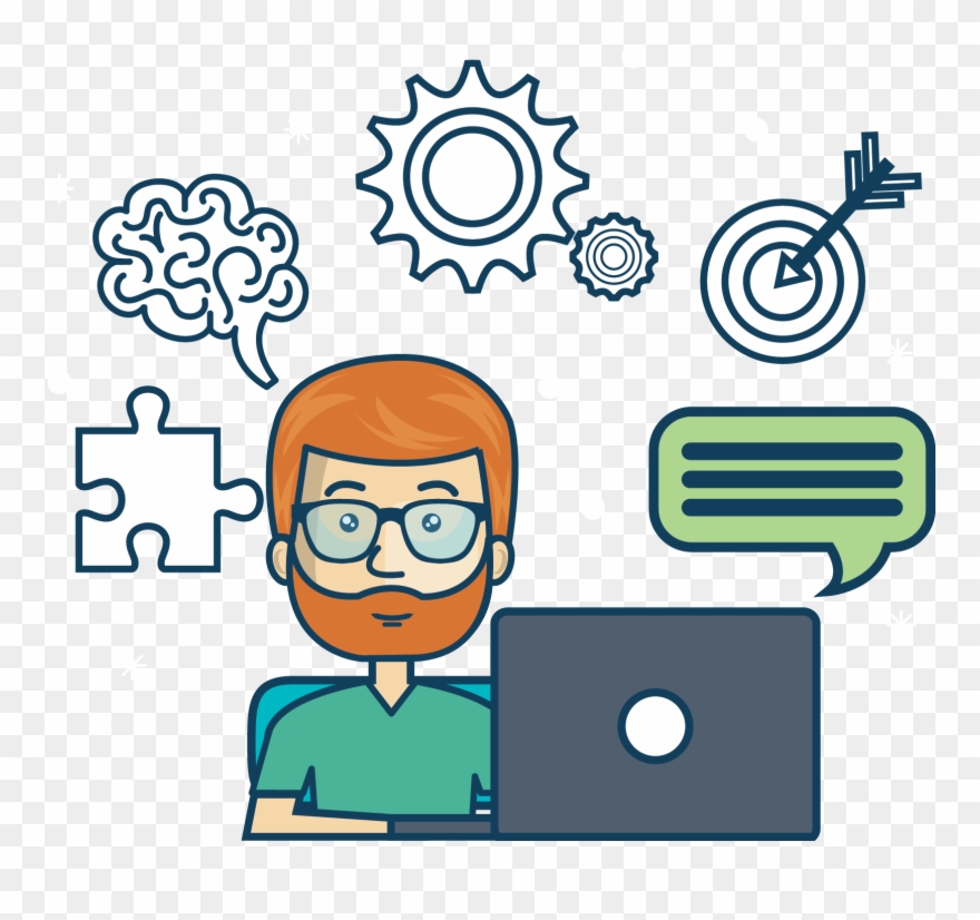 Cartoon Guy Sitting Clipart