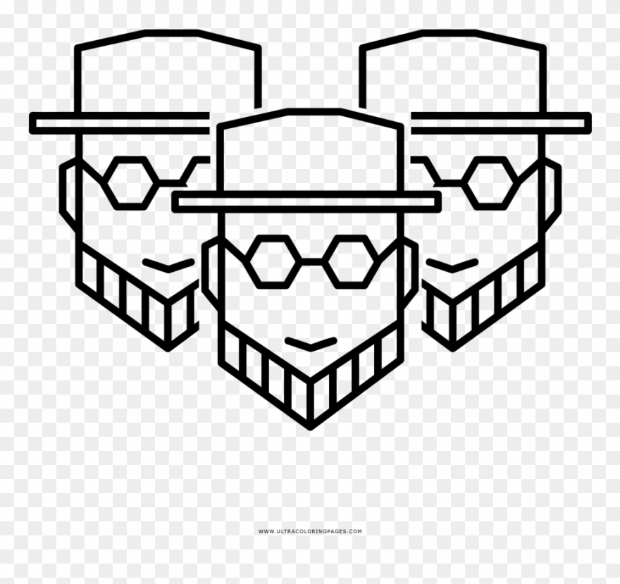 Hasidic Jews Coloring Page - Stahl Leichtbau Konstruktion Clipart