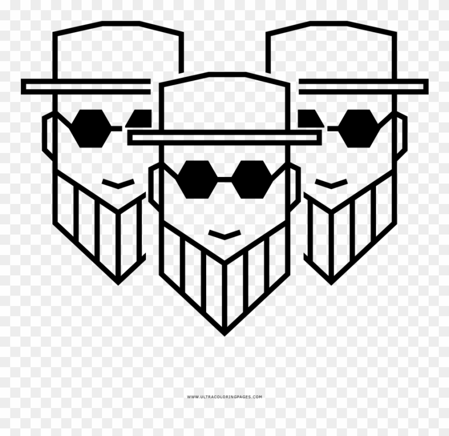 Hasidic Jews Coloring Page - Dibujar Regalos De Navidad Clipart