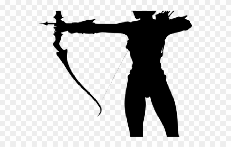 Archery Clipart Traditional Archery - Woman Archery Silhouette - Png Download