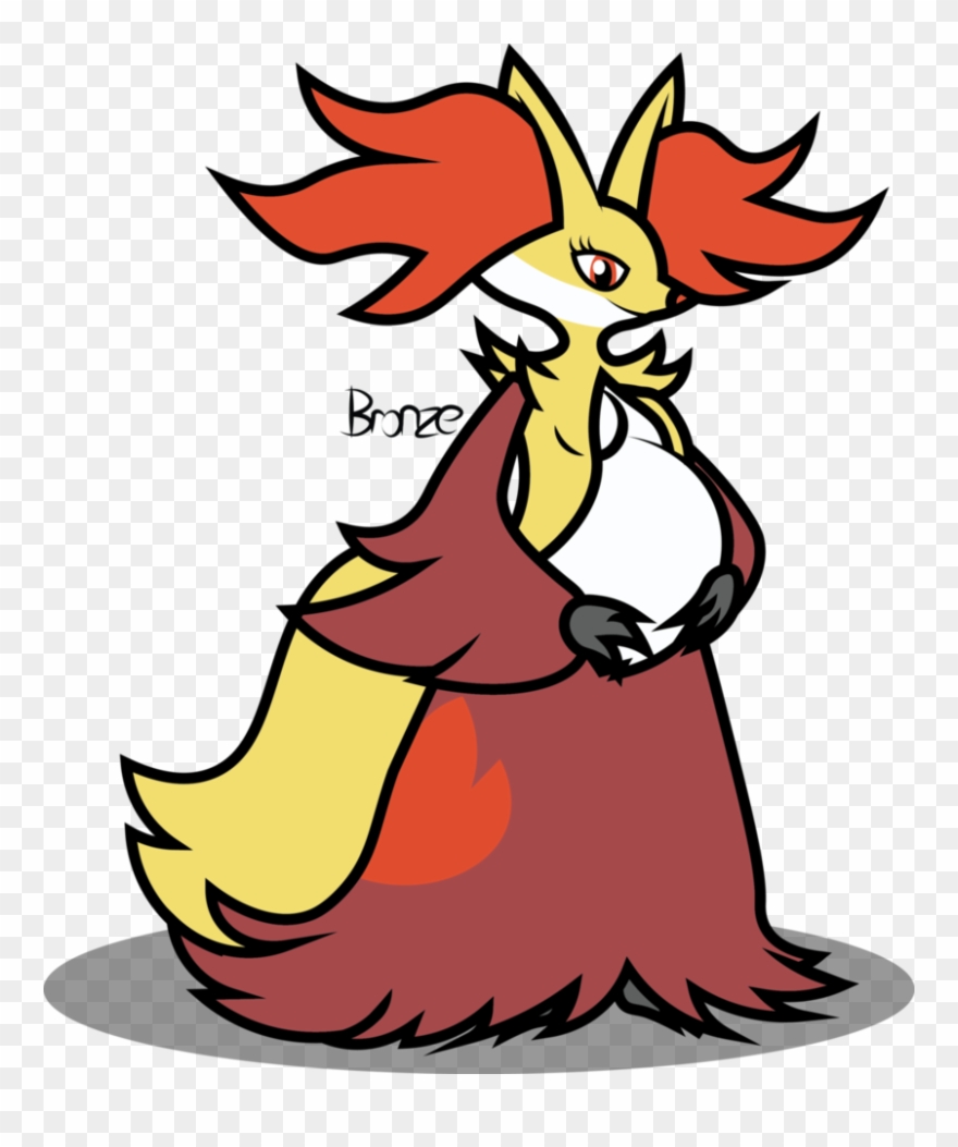 Cuddles - Pregnant Delphox Clipart