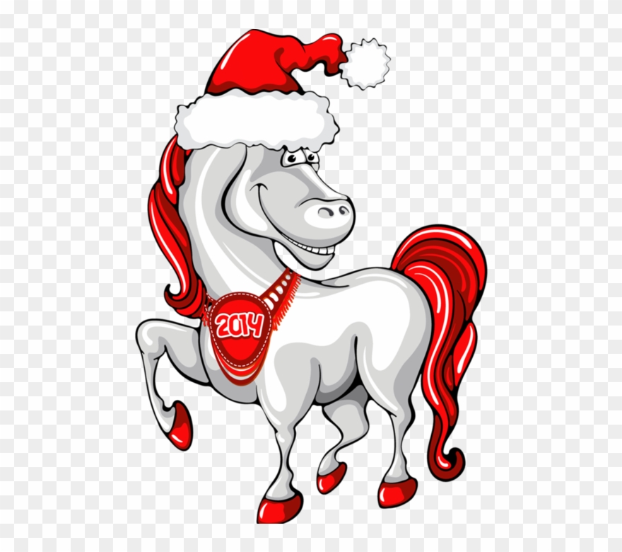 Clipart Anime Gratuit Bonne Annee - Merry Christmas And A Happy New Year Horse - Png Download