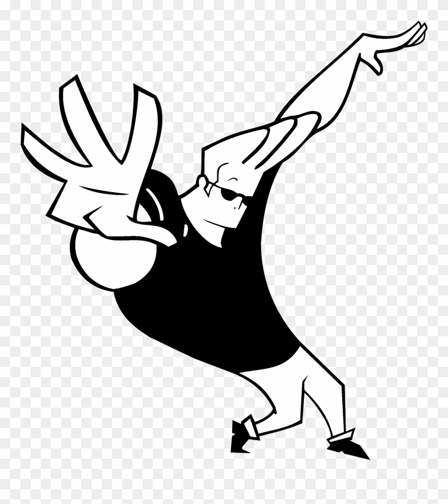 Johnny Bravo Png - Johnny Bravo Black And White Clipart