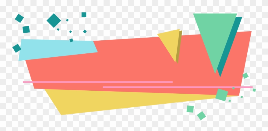 E Commerce Billboard Coral Orange Creative Geometry - Graphic Design Clipart