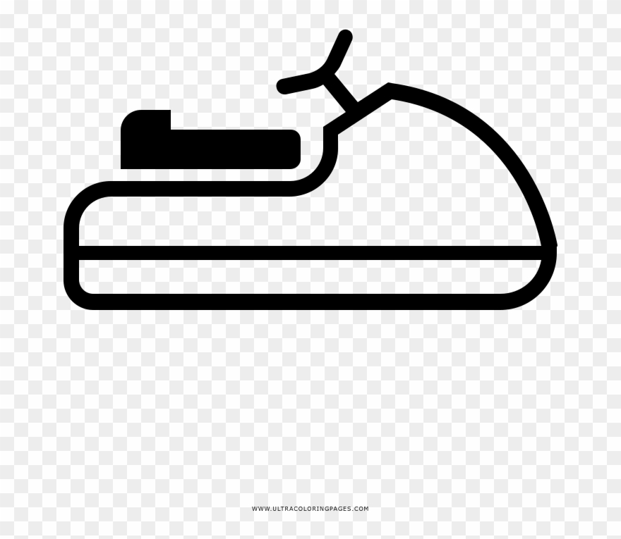 Jet Ski Coloring Page - Line Art Clipart