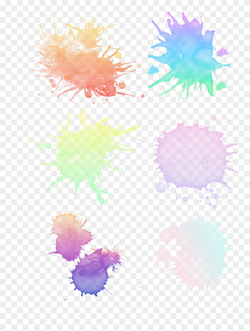 Color Ink Orange Red Transition Gradient Png And Psd - Watercolor Painting Clipart