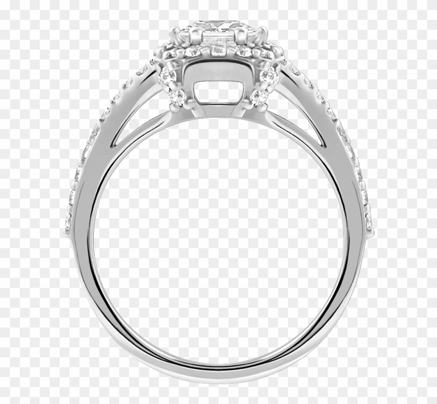 Princess Halo Ring - Pre-engagement Ring Clipart
