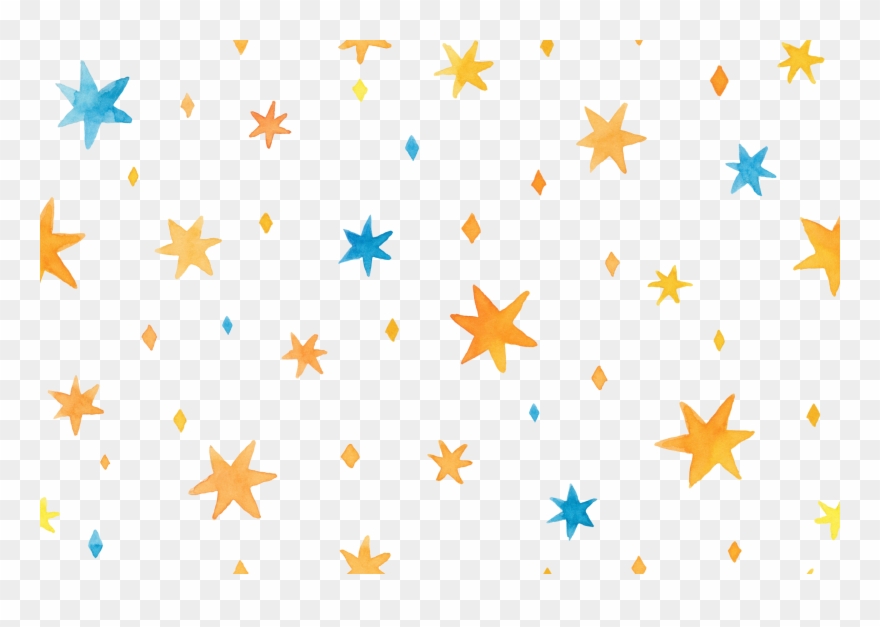 United Star Starry Wallpaper Desktop States Night Clipart - Colored Star Pattern - Png Download