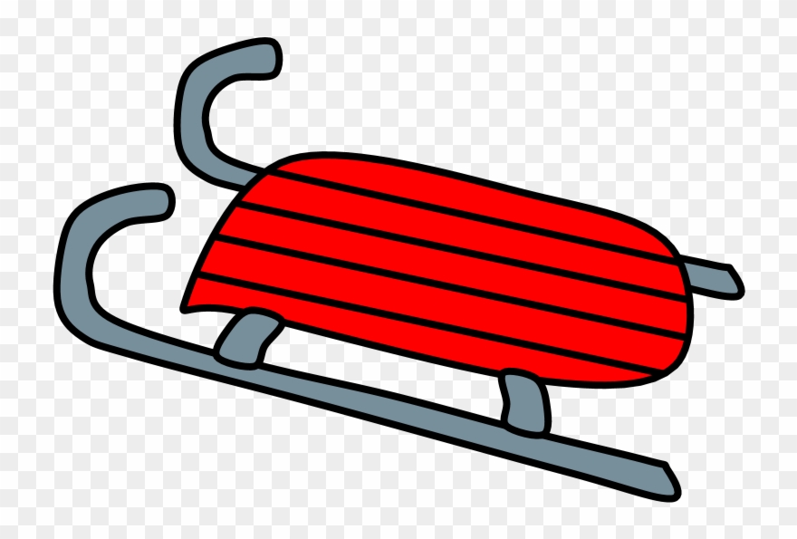 Sled, Red, Png Clipart