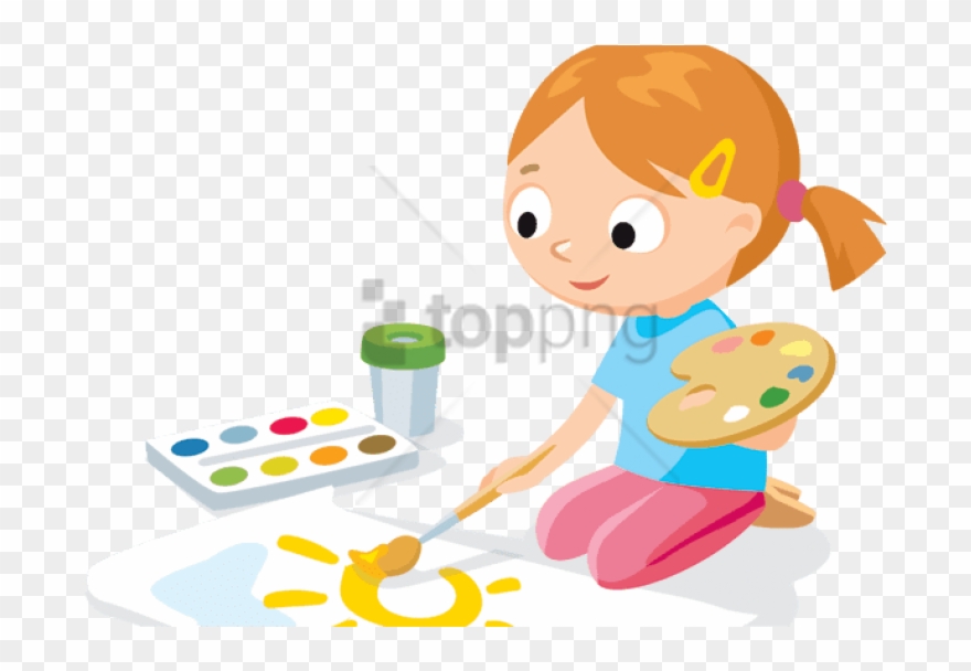 Paint Clipart Png - Painting Kids Cartoon Transparent Png