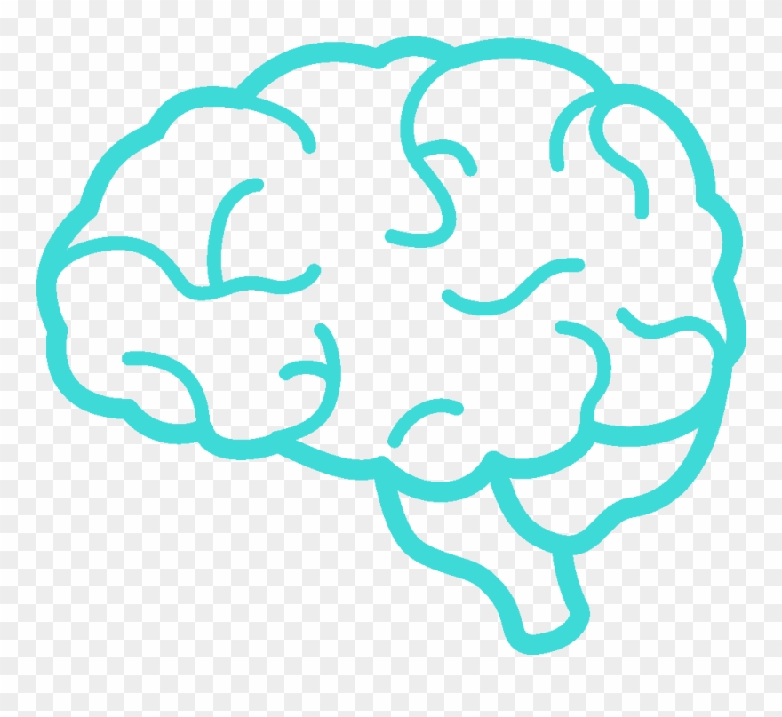 Simple Clip Art Brain , Png Download - Black And White Brain Png Transparent Png
