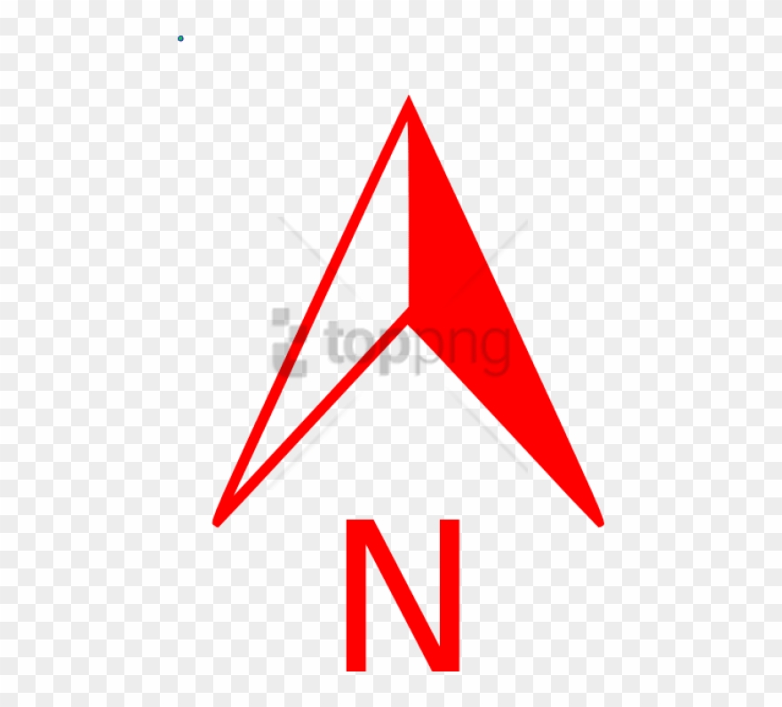 Free Png North Arrow Transparent Png Image With Transparent - Red North Arrow Png Clipart